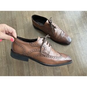 Florsheim Shoes Mens 9 D Dress Wingtip‎ Brogues Oxford Brown Leather Lace Up